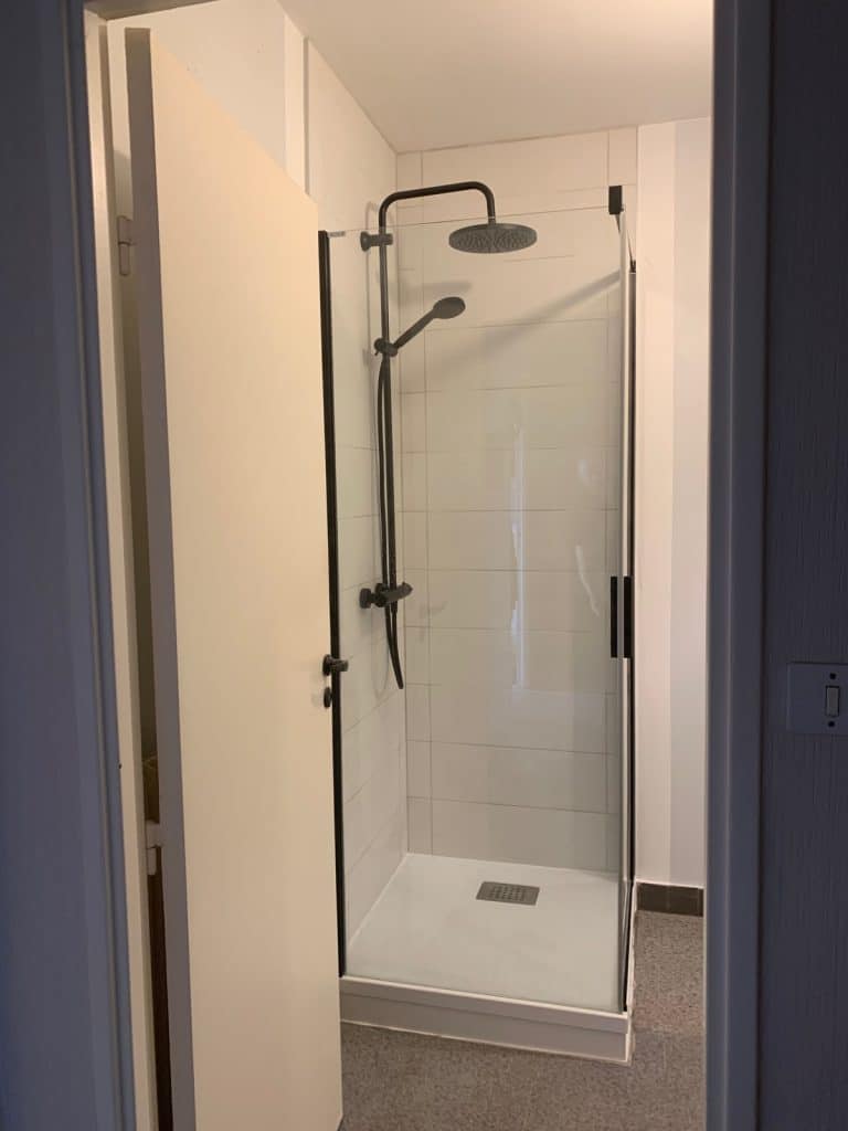 Installation d'une douche